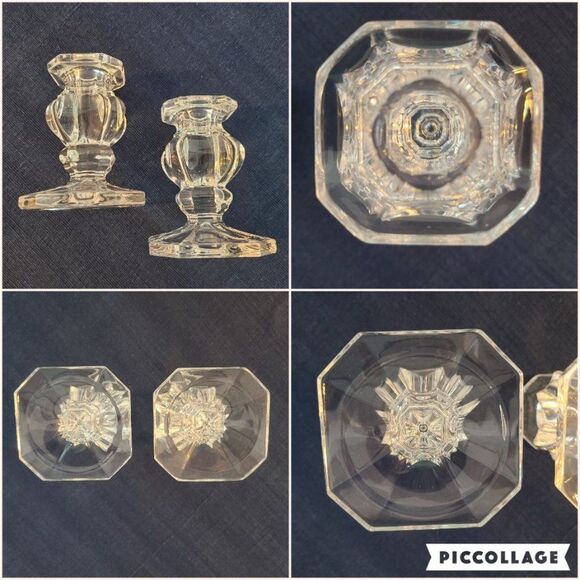 Vintage Gorham Set Full Lead Crystal Candle Stick Holders Made in West Germany - Picture 14 of 15